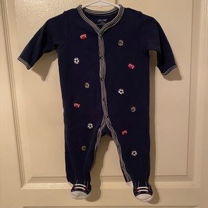 Sports Cotton Footie & Hat Set